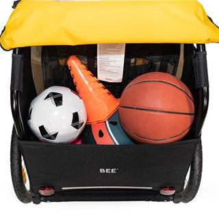 Burley Bee Double Bike Trailer - Yellow/Black
