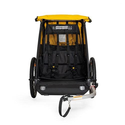 Burley Bee Double Bike Trailer - Yellow/Black