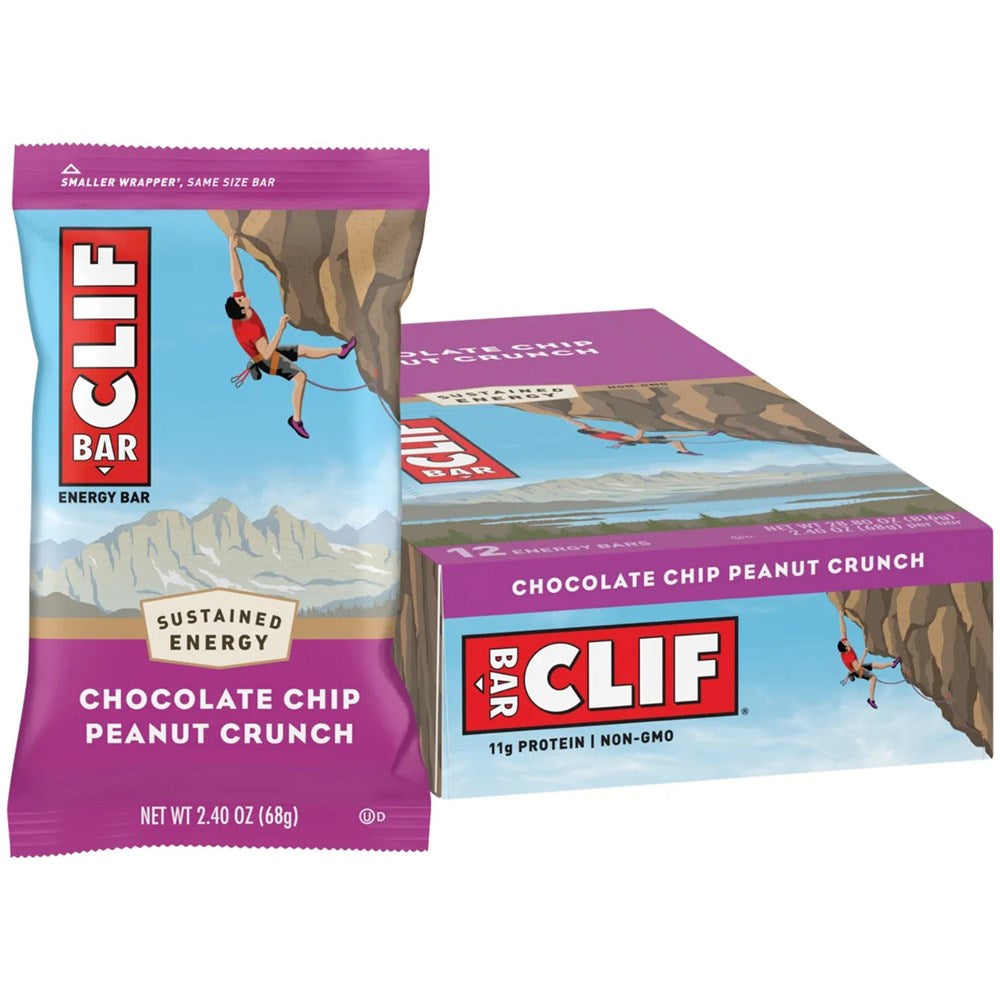 Clif Energy Bars Snack 12 Pack - Chocolate Chip Peanut Crunch