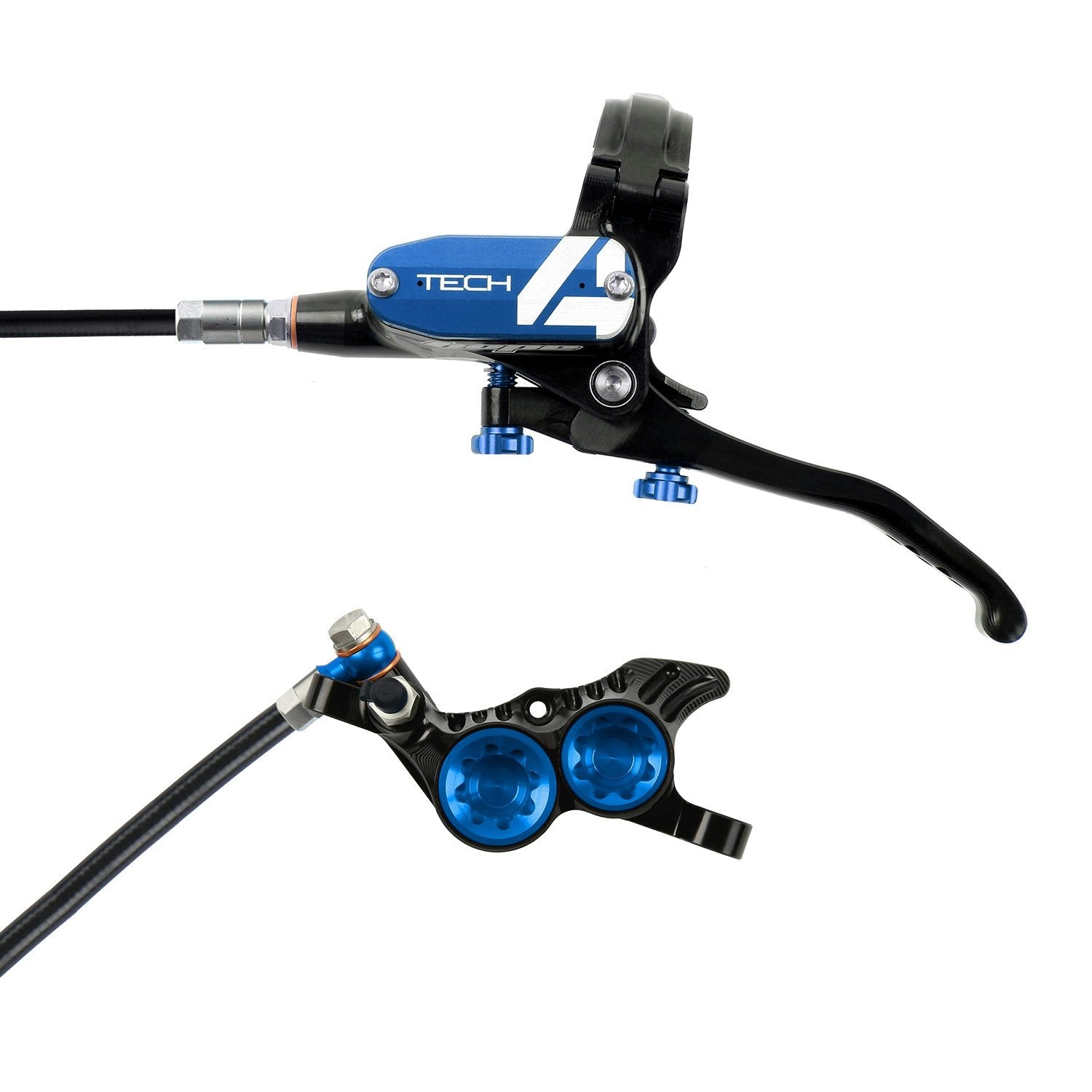 Hope Tech4 V4 Brake Front Black Cable - Black/Blue