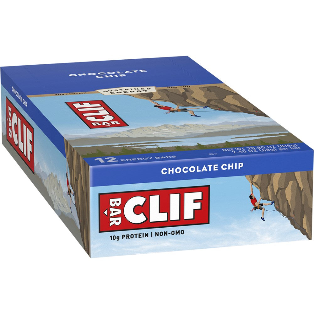 Clif Energy Bars Protein Snack 12 Pack - Chocolate Chip