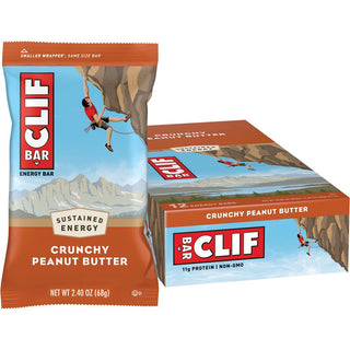 Clif Energy Bars Protein Snack 12 Pack - Crunchy Peanut Butter