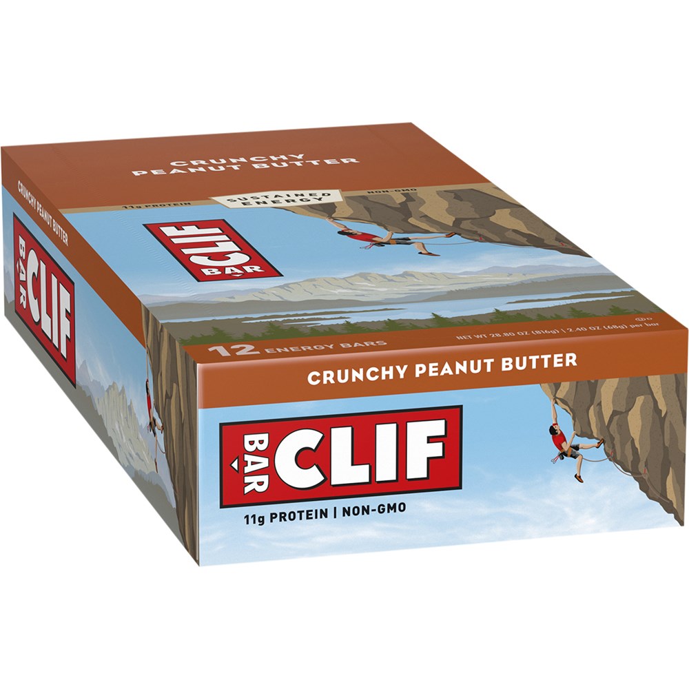 Clif Energy Bars Protein Snack 12 Pack - Crunchy Peanut Butter