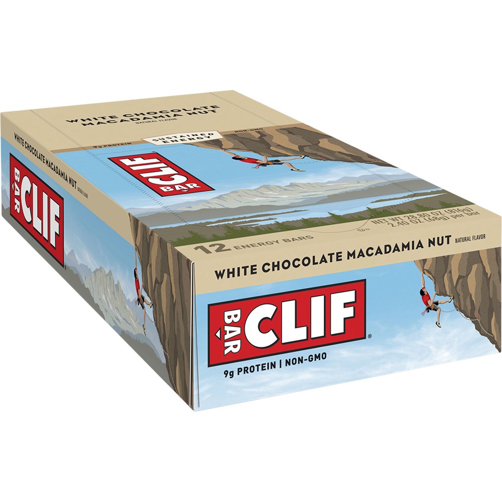 Clif Energy Bars Protein Snack 12 Pack - White Chocolate Macadamia