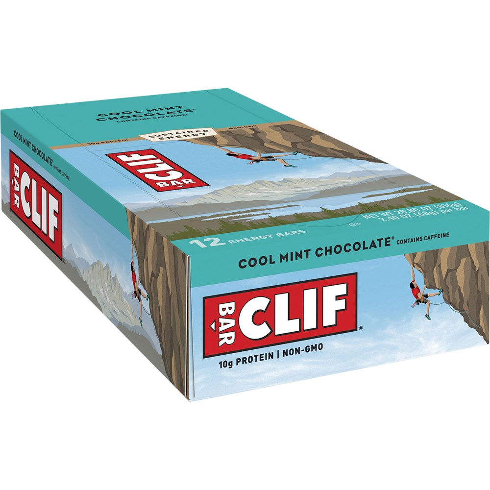 Clif Energy Bars Snack 12 Pack - Cool Mint Chocolate