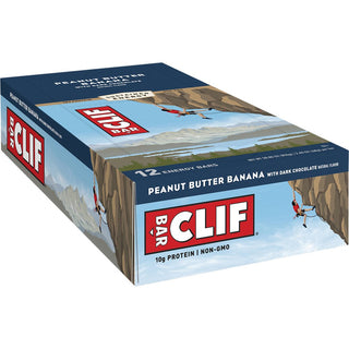 Clif Energy Bars Snack 12 Pack - Peanut Butter Banana With Dark Chocolate