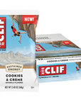 Clif Energy Bars Snack 12 Pack - Cookies and Crème