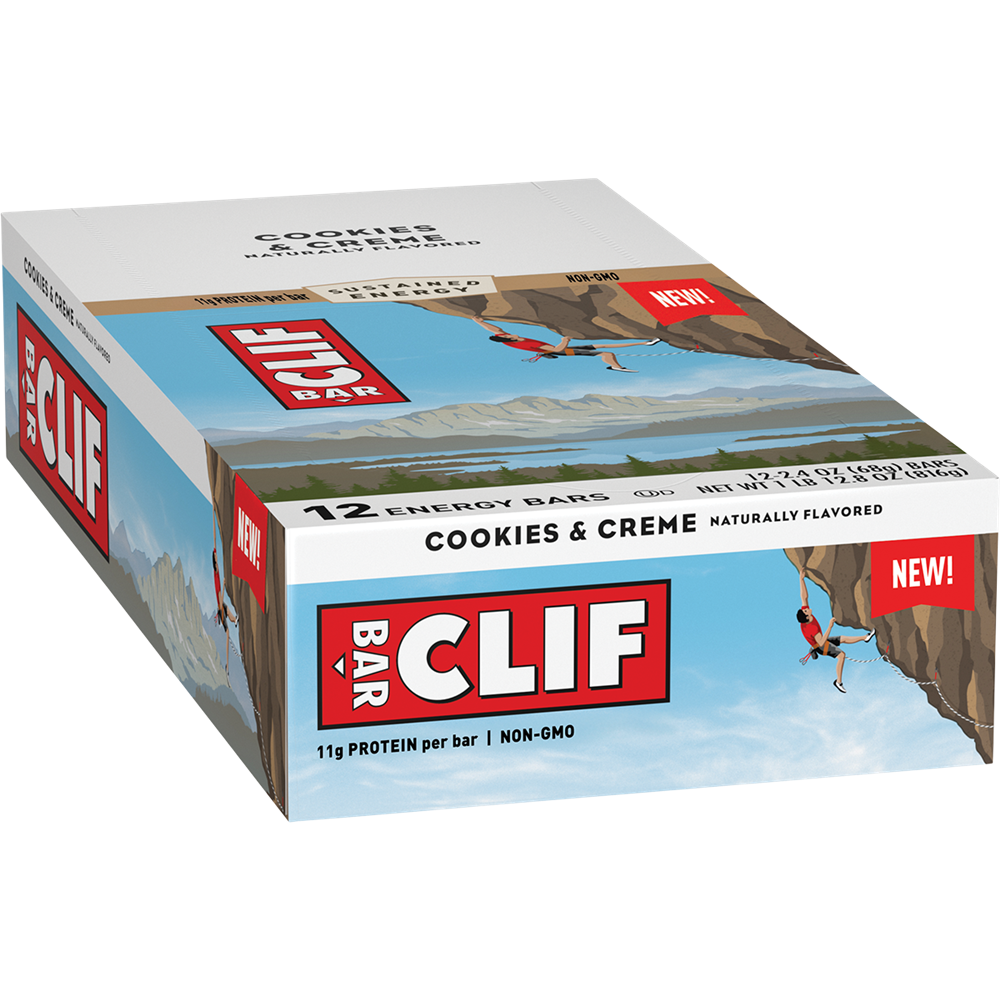 Clif Energy Bars Snack 12 Pack - Cookies and Crème