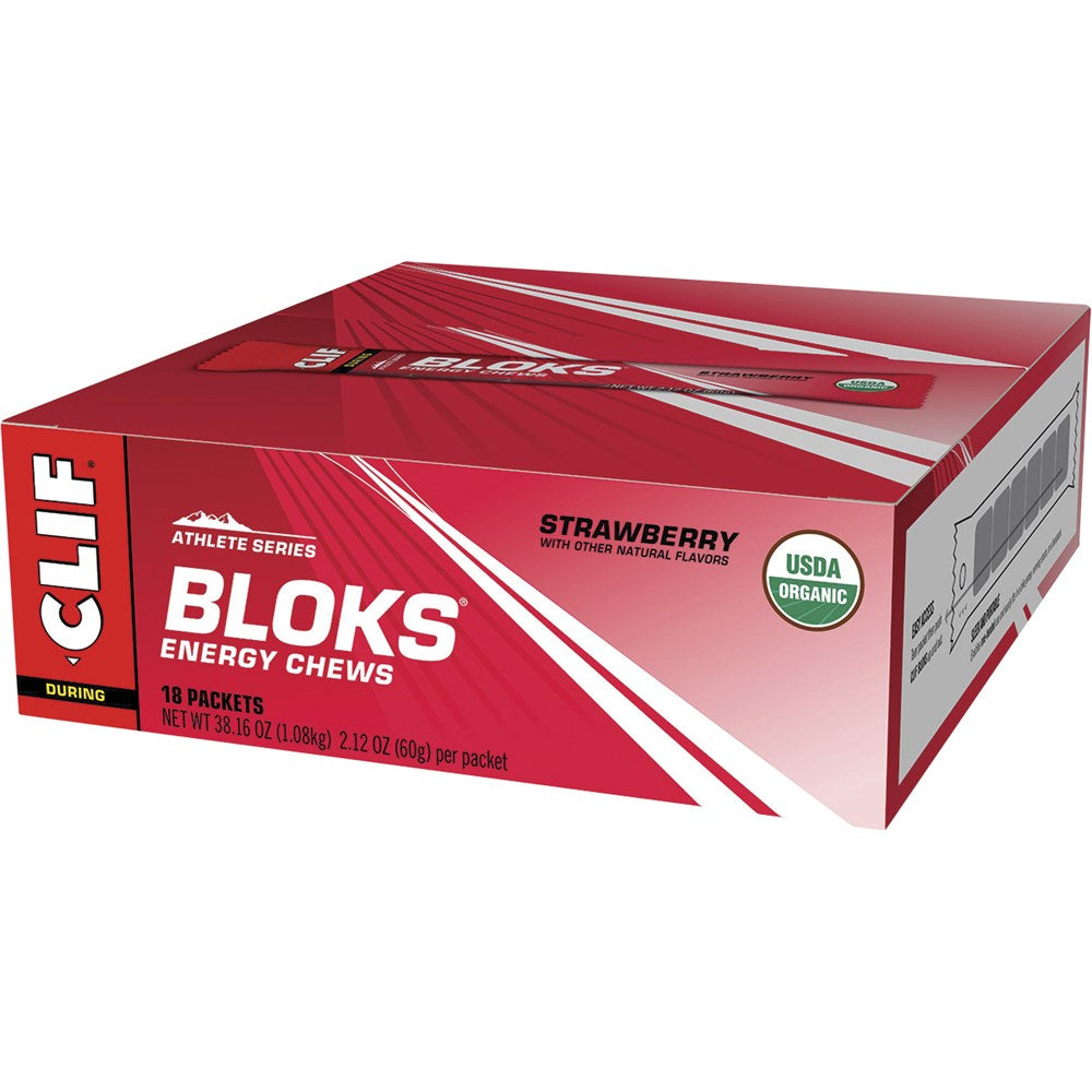 Clif Bloks Energy Chews 18 Pack - Strawberry