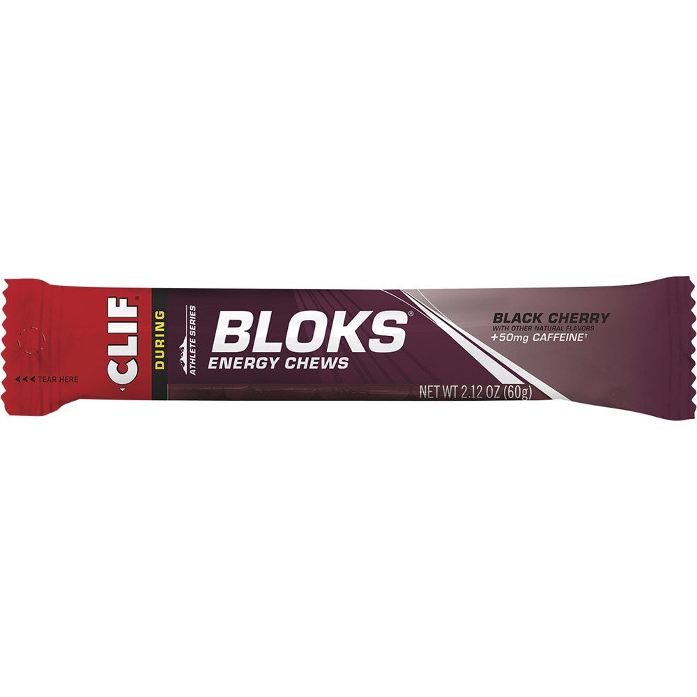 Clif Bloks Energy Chews 18 Pack - Black Cherry 50mg Caffeine