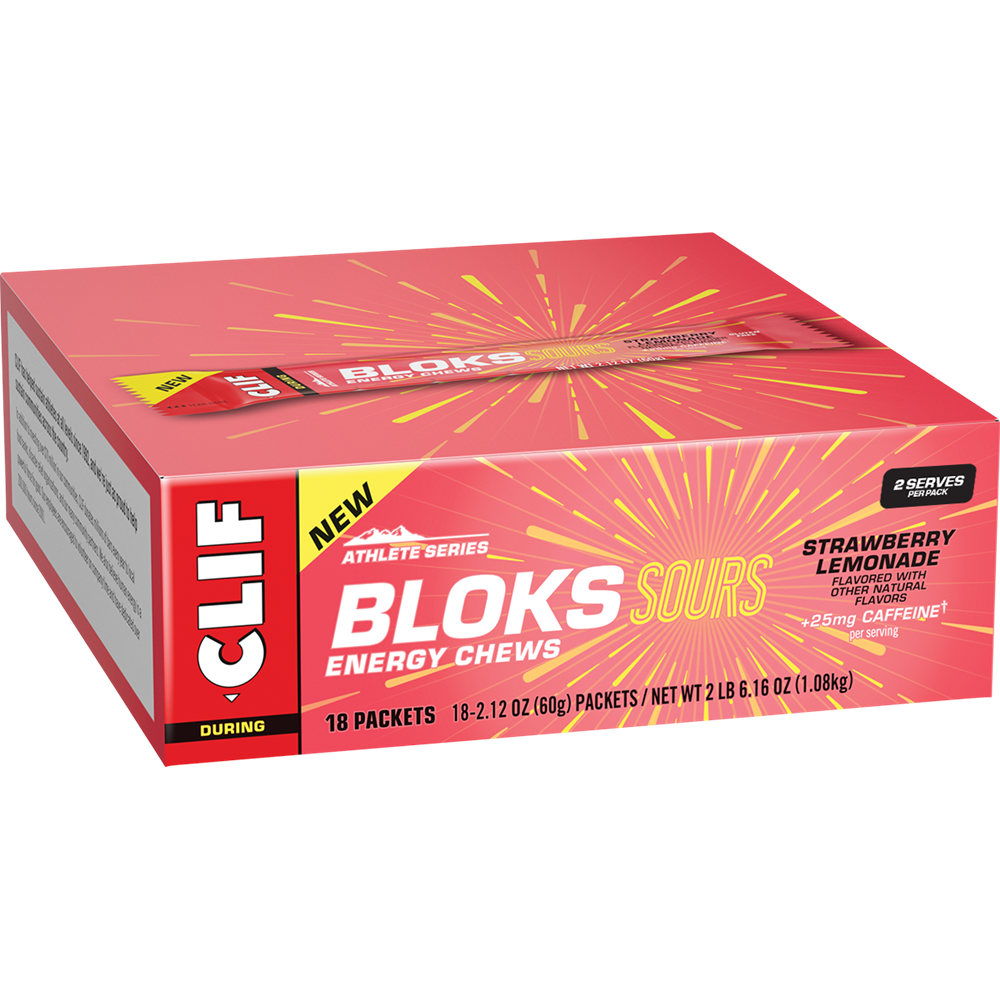 Clif Bloks Energy Chews 18 Pack - Sour Strawberry Lemonade