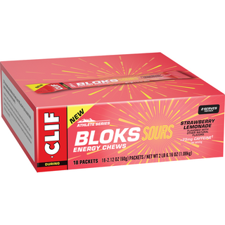Clif Bloks Energy Chews 18 Pack - Sour Strawberry Lemonade