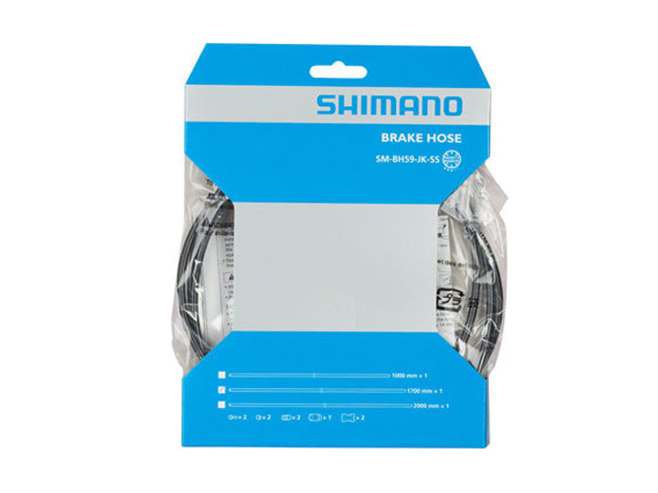 Shimano BH59 Disc Brake Hose Kit 1000mm Black Straight Connection