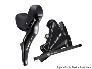 Shimano 105 ST-R7025 11 Speed Shifter With BR-R7070 Caliper Left - Rear Black Small Hand