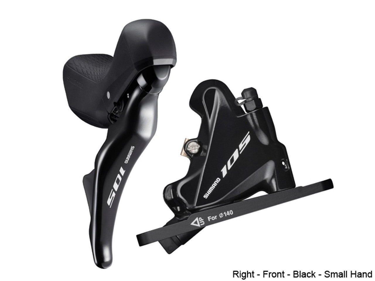 Shimano 105 ST-R7025 11 Speed Shifter With BR-R7070 Caliper Right - Front Black Small Hand