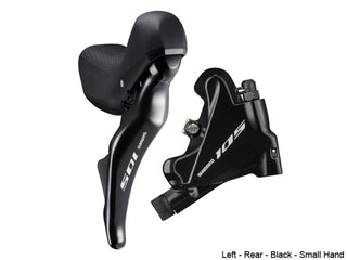Shimano 105 ST-R7025 11 Speed Shifter With BR-R7070 Caliper Left - Rear Black Small Hand