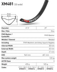 DT Swiss Rim XM481 29 32H 30 Wide