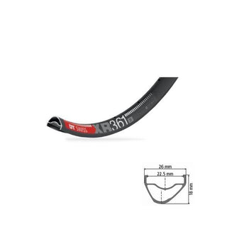 DT Swiss Rim XR361 29 Asym 32H 22.5 Wide