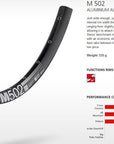DT Swiss Rim M502 27.5 32h 30 Wide