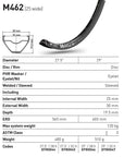 DT Swiss Rim M462 27.5 32H 25 Wide
