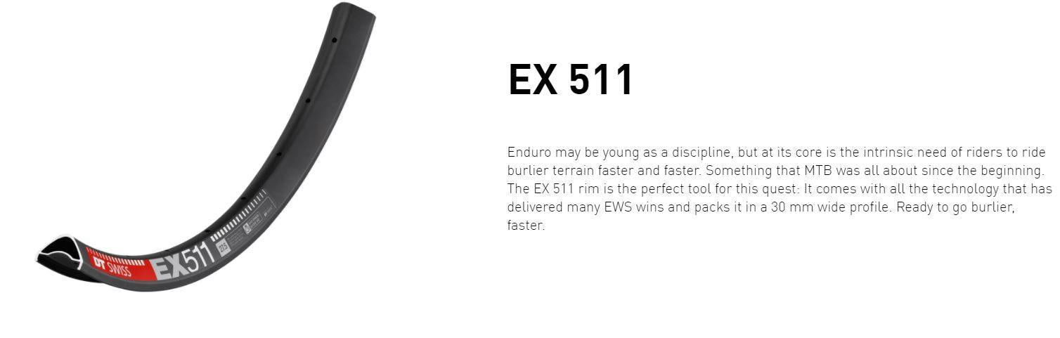 DT Swiss Rim EX511 29er 32H (30 wide) - Alchemy Cycle Trader