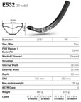 DT Swiss Rim E532 30 Wide 29 28H - Black