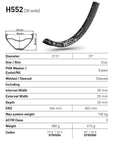 DT Swiss Rim H552 27.5 30 Wide 32H