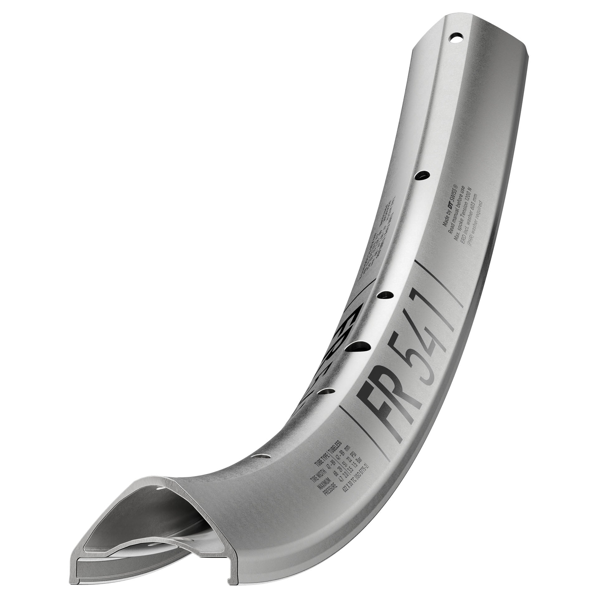 DT Swiss Rim FR541 27 (30 Wide) 32H Wheel - Silver