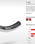 DT Swiss Rim R460 32h 700c - Black