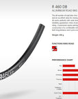 DT Swiss Rim R460 DB 32h 700c - Black