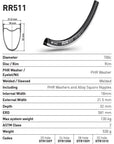 DT Swiss Rim RR511 28h 700c - Black