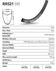 DT Swiss Rim RR521 DB 28h 700c - Black