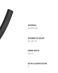 DT Swiss Rim RR481 650b DB 32h 22 Wide - Black