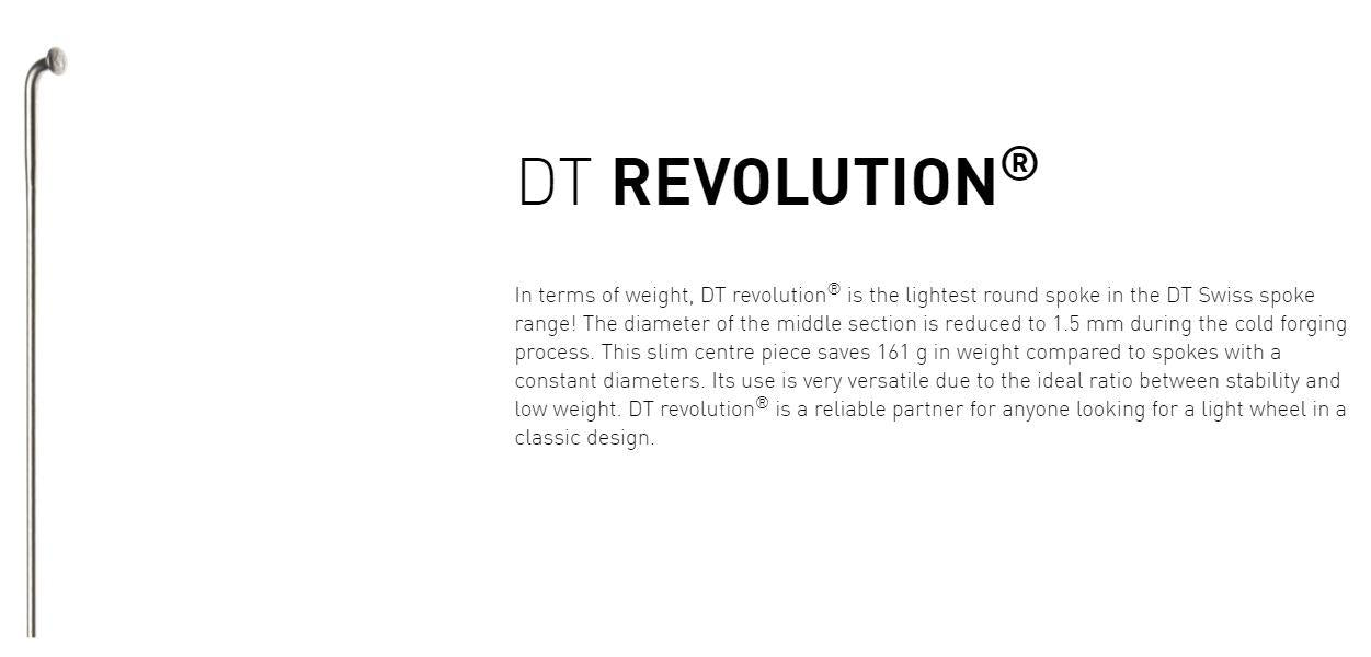 DT Swiss Revolution 2.0 Jbend Per Spoke 270 - Silver