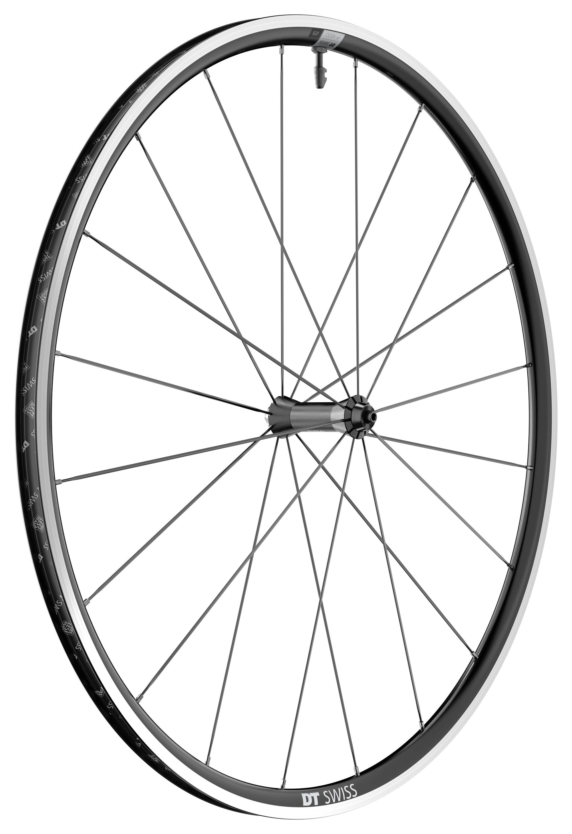 DT Swiss P1800 Spline 23 5/100mm Alloy Rim Brake Road Gravel Front MY24 Wheel