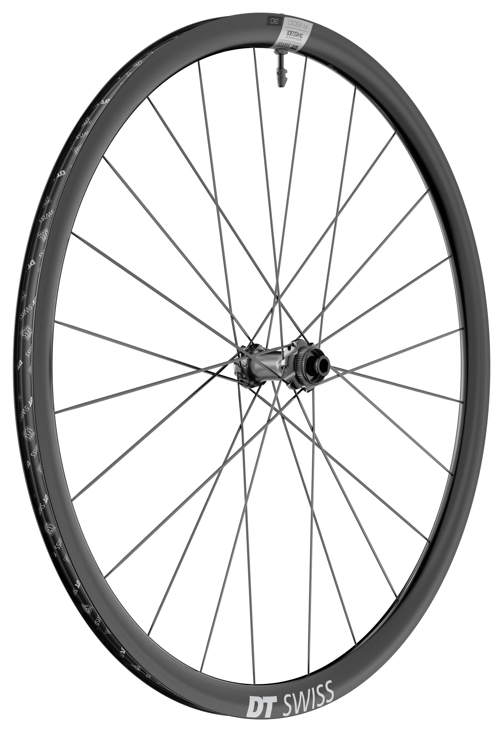 DT Swiss A1800 Spline 700C Centre Lock 30 12/100 Alloy Disc Road Grav Front MY24 Wheel