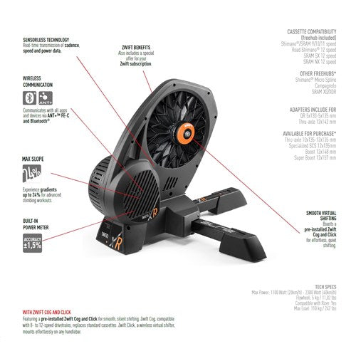 Elite Direto XR With Zwift Cog And Click