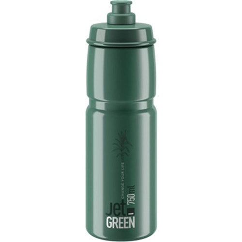 Elite Jet Green Logo Water Bottle 750ML - Dark Green White