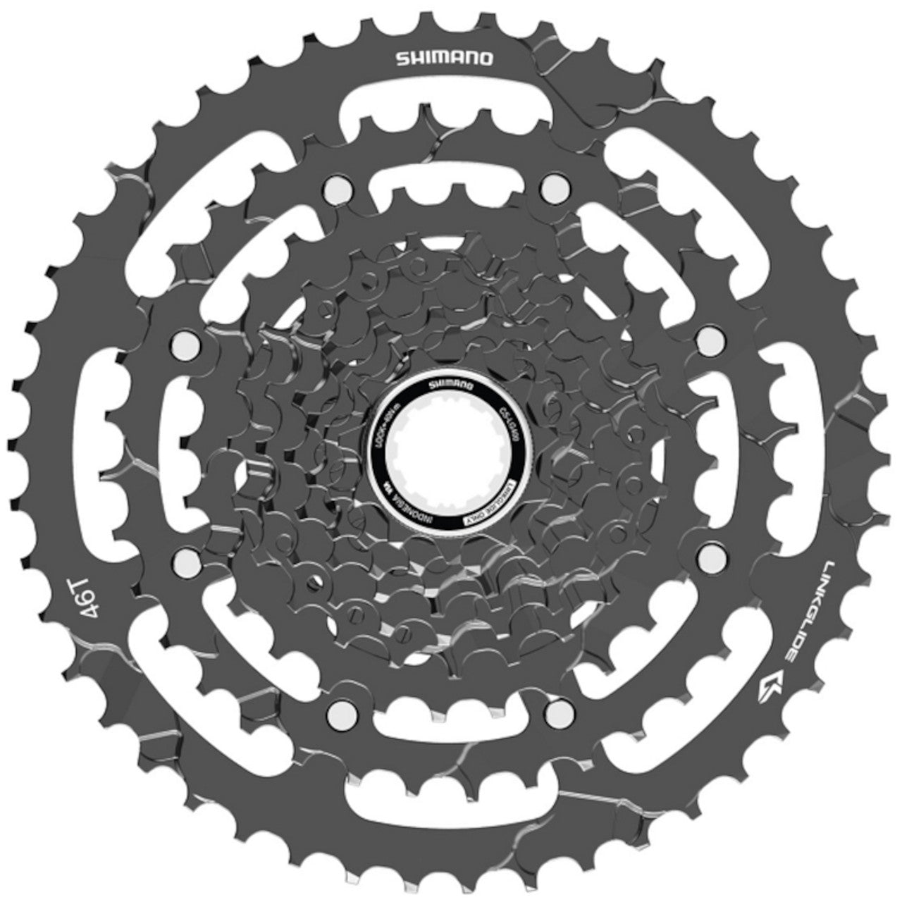 Shimano Cues CS-LG-400 11-46T 9spd LinkGlide Only Cassette
