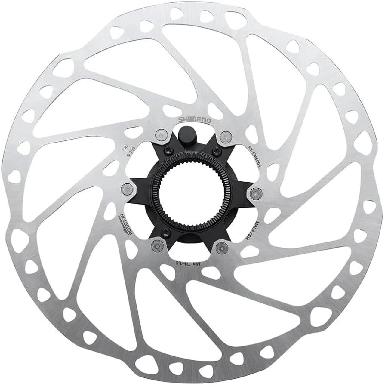 Shimano RT-EM600 Disc Rotor L 203mm w/ Lock Ring Internal Serration