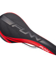 FUNN Adlib MTB Saddle CrMo Rails Vinyl Leather Cover - Black/Red