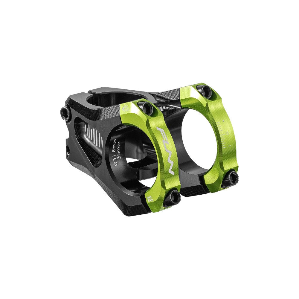 FUNN Equalizer Zero Stem 31.8mm Clamp 35mm Length - Green