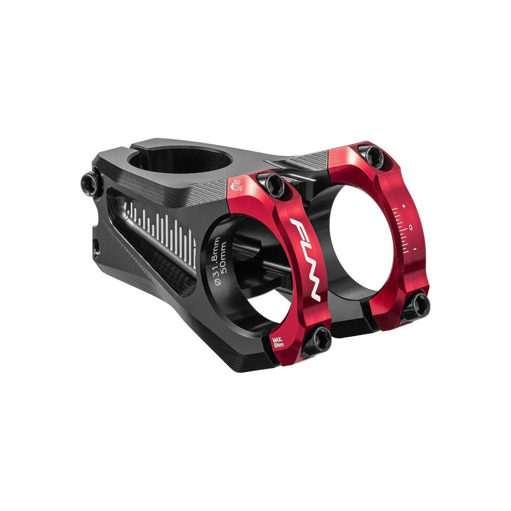 FUNN Equalizer Zero Stem 31.8mm Clamp 50mm Length - Red