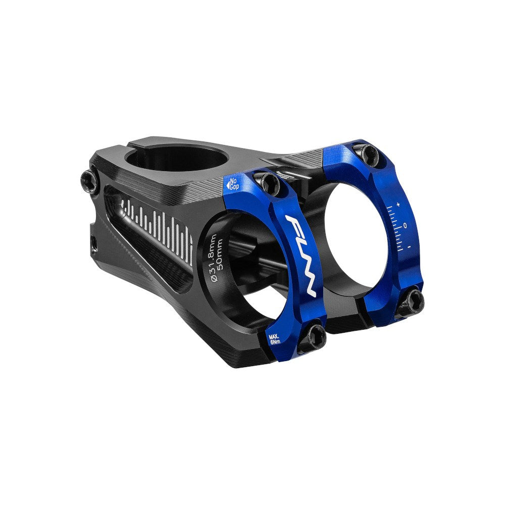 FUNN Equalizer Zero Stem 31.8mm Clamp 50mm Length - Blue