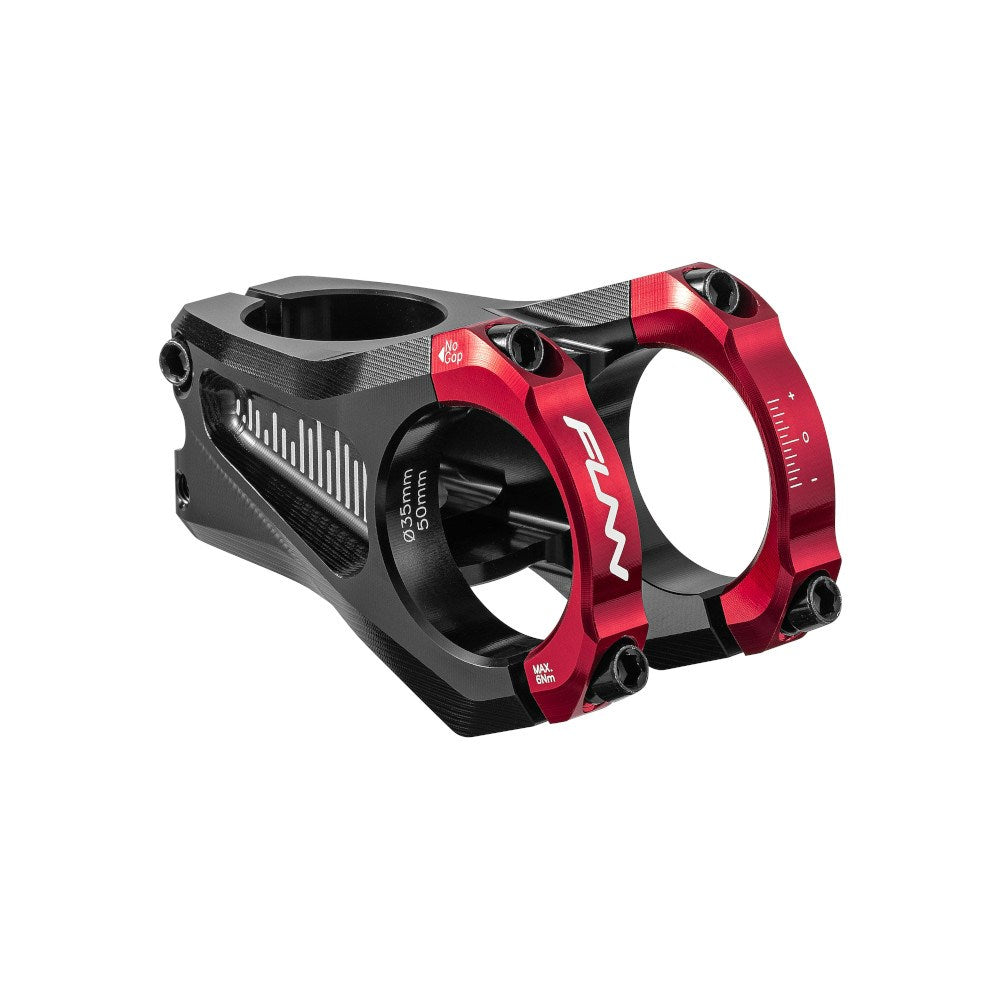 FUNN Equalizer Zero Stem 35mm Clamp 50mm Length - Red
