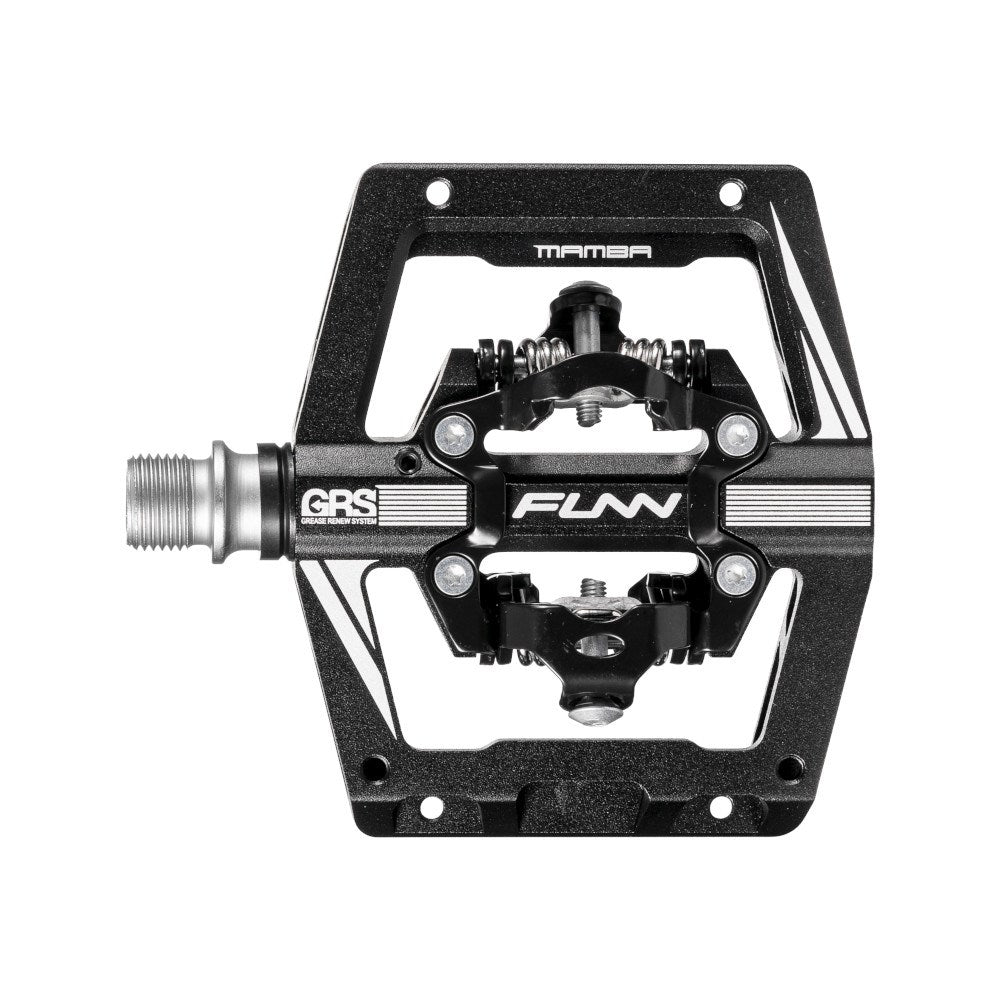 FUNN Mamba S SPD Clipless MTB Double Sided Pedal Pair - Black