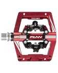 FUNN Mamba S SPD Clipless MTB Double Sided Pedal Pair - Red