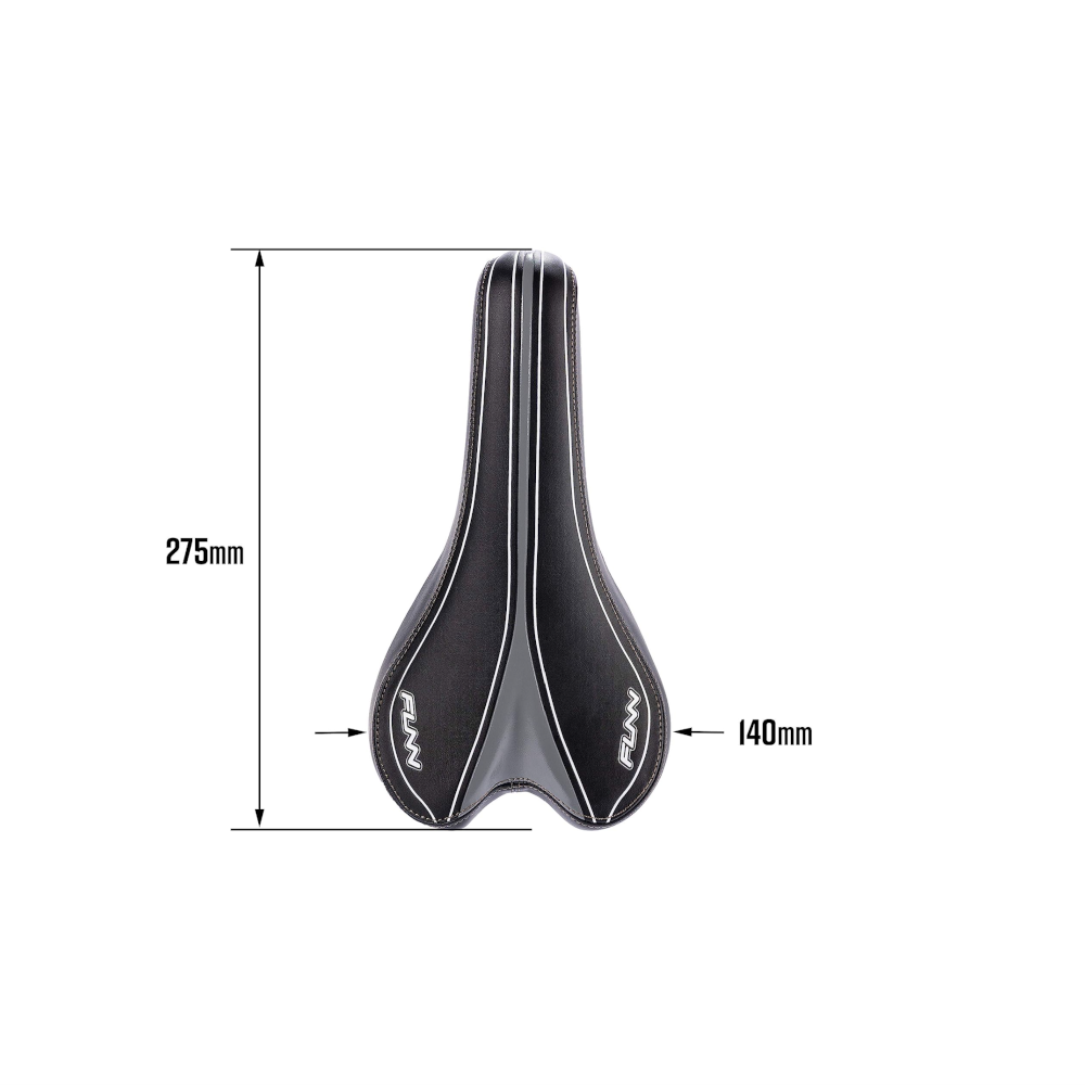 FUNN Launch II Saddle CrMo Rails Water Resistant PVC - Black