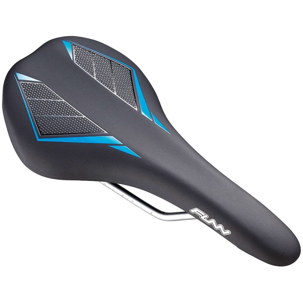 FUNN Skinny MTB Saddle CrMo Rails Vinyl Leather Cover - Blue
