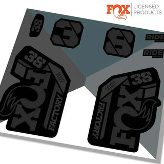 Slik Graphics FOX 38 Factory Decal Kit - FOX Kashima - Dark Grey - Gloss